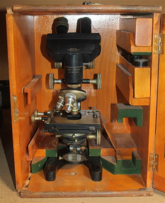 Microscope in case